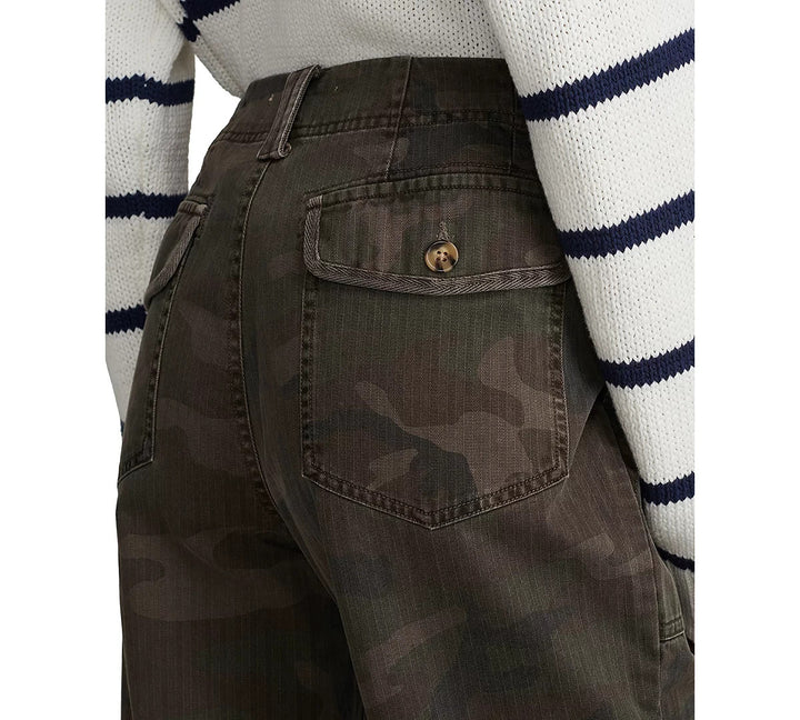 Lucky Brand Camo-Print Mid-Rise Utility Pants MSRP $99