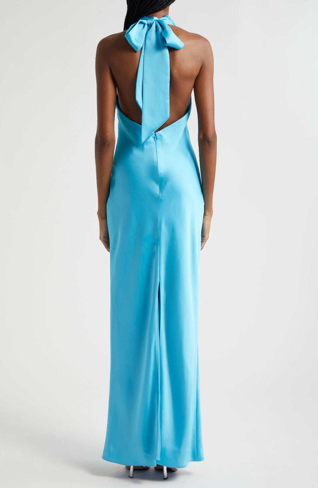 Ramy Brook Tatiana Satin Halter Gown MSRP $645