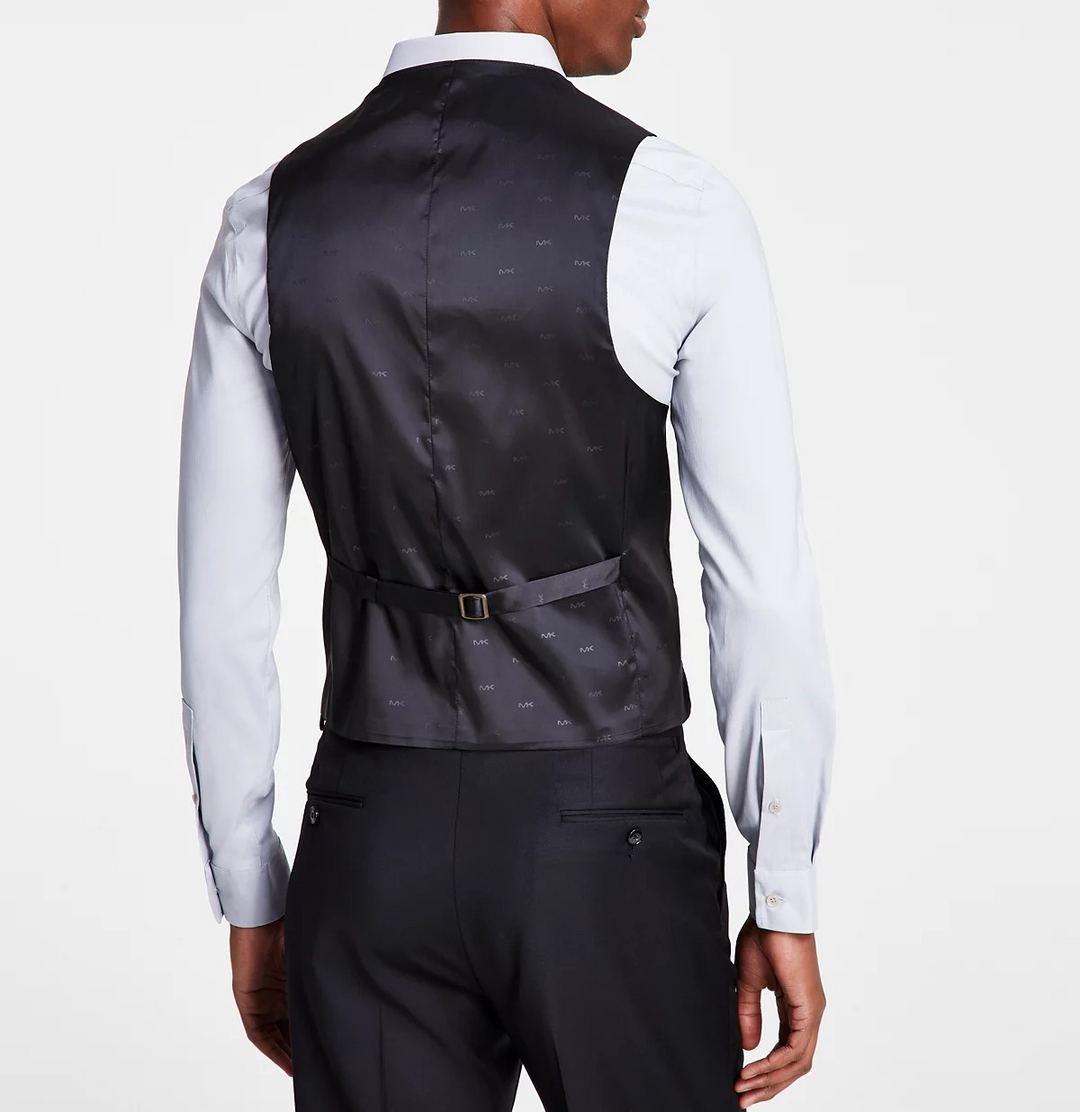 Michael Kors Men's Classic-Fit Wool-Blend Stretch Solid Suit Vest MSRP $125