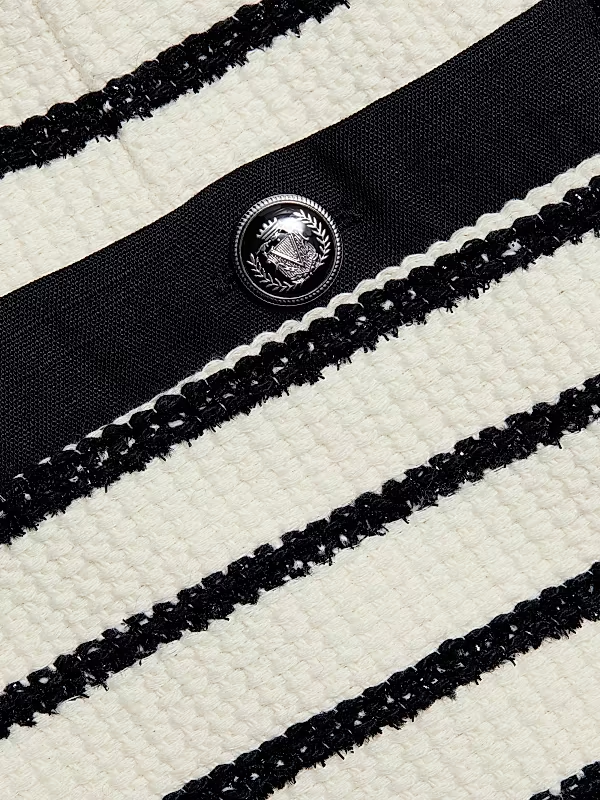 Veronica Beard Gershwin Striped Knit Shorts MSRP $398