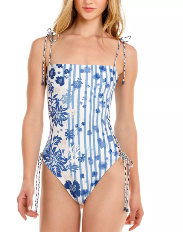 Agua Bendita Posh Batik Reversible One Piece Swimsuit MSRP $210