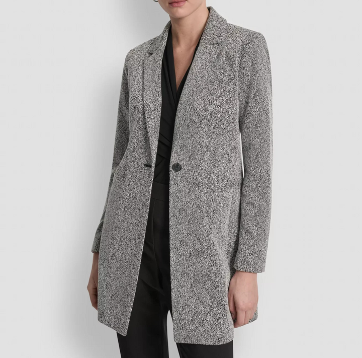 DKNY Notch-Lapel Single-Button Long-Sleeve Jacket MSRP $169