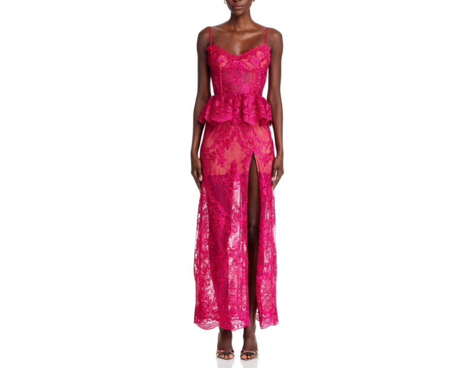 V. Chapman Ophilia Lace Corset Maxi Dress MSRP $465