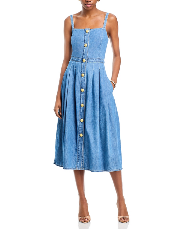 L'AGENCE Esmeralda Midi Dress MSRP $525
