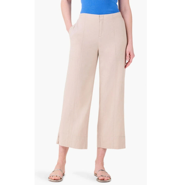 Nic+Zoe Rumba Linen Blend Wide Leg Ankle Pants MSRP $138
