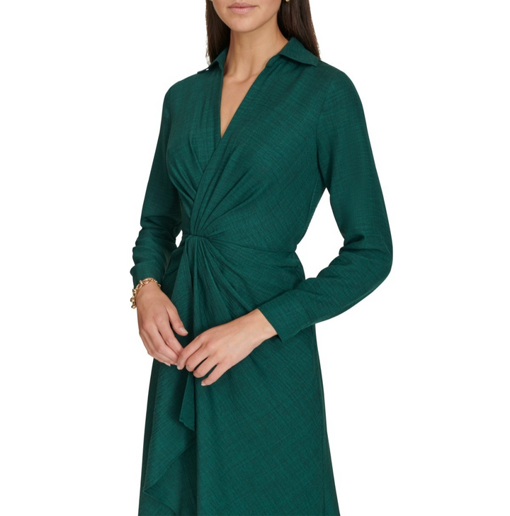 Calvin Klein Women's Pull-on Long-Sleeve A-Line Dress MSRP $134