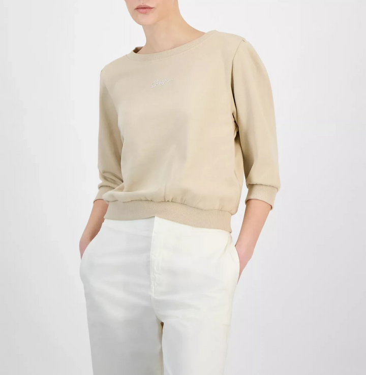 BOSS Orange Women's Cotton Logo Back-Cutout Sweatshirt MSRP $98