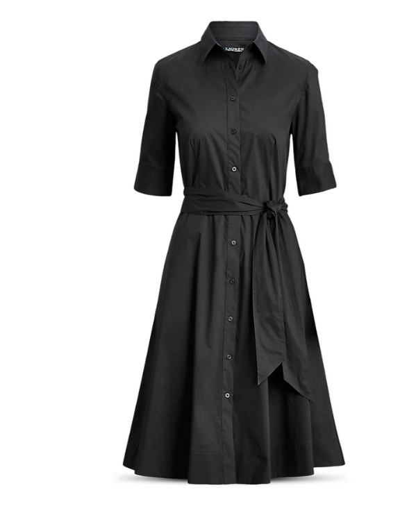 Lauren Ralph Lauren Petite Belted Shirt Dress MSRP $145