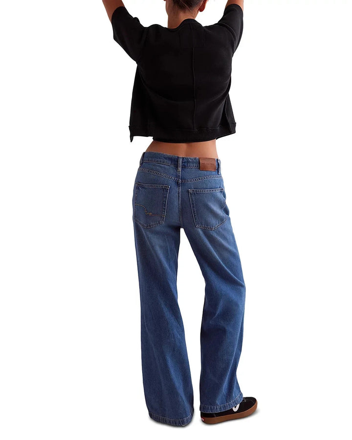 Free People Stride Low Slung Wide Leg Jeans MSRP $128