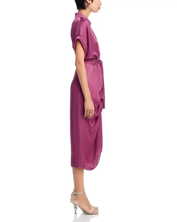 Steve Madden Tori Tie-Front Midi Shirtdress MSRP $99