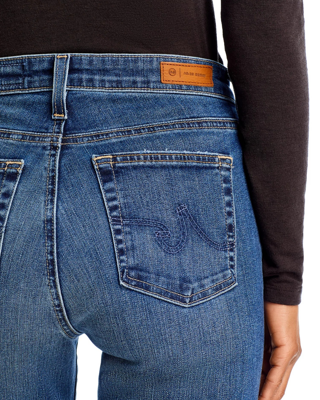 AG Mari High Rise Straight Leg Cropped Jeans MSRP $235