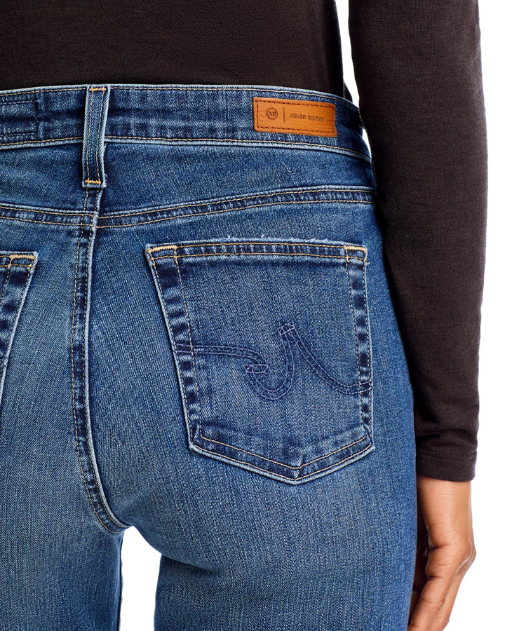 AG Mari High Rise Straight Leg Cropped Jeans MSRP $235