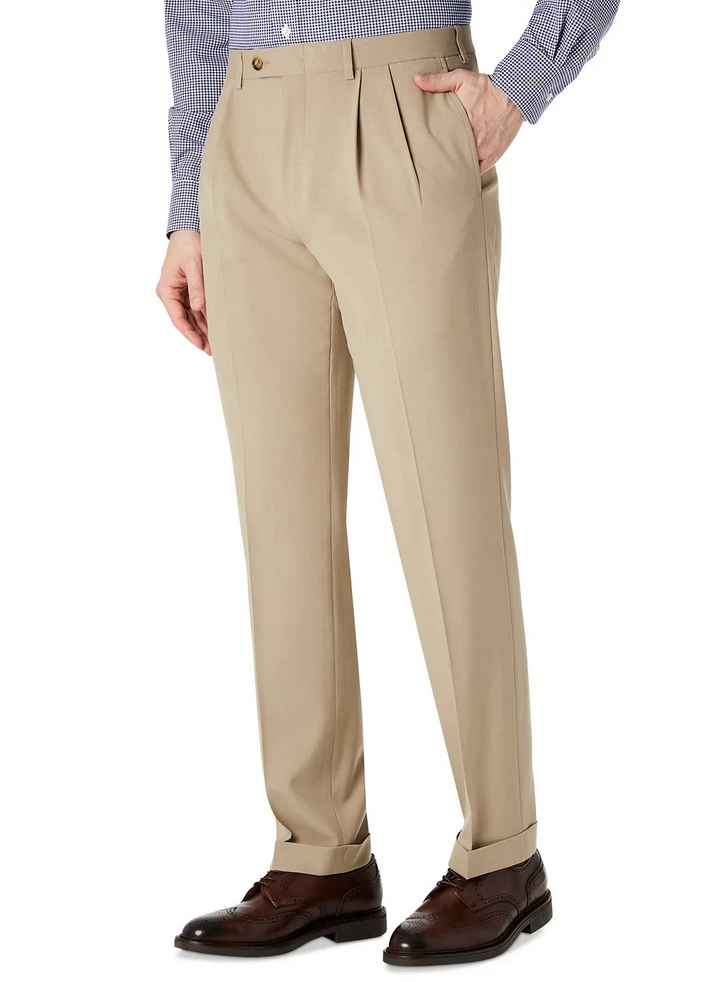 Lauren Ralph Lauren Men's Classic-Fit Solid Pleated Dress Pants MSRP $95
