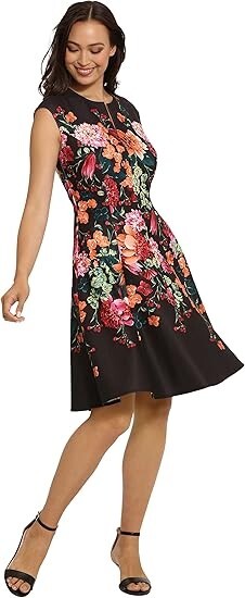 London Times Plus Size Fit & Flare Dress MSRP $99