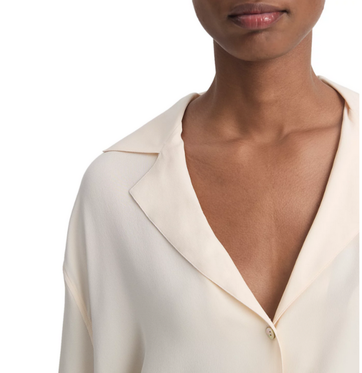 Vince Silk Dolman Sleeve Shirt MSRP $395