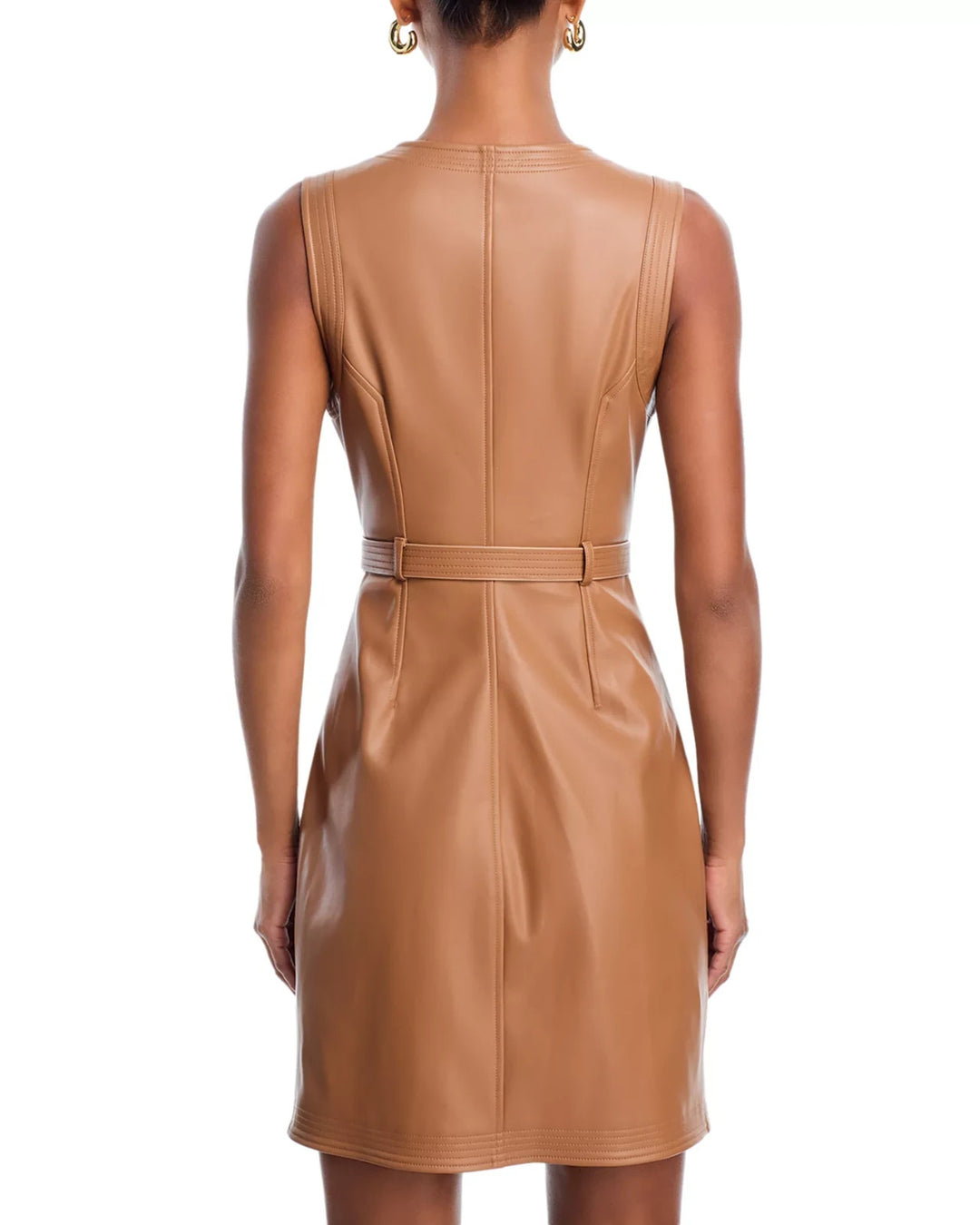 L'AGENCE Ronin Faux Leather Mini Dress MSRP $525