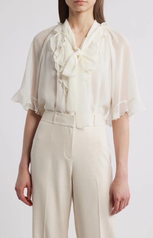 Kobi Halperin Monaco Ruffled Blouse MSRP $348
