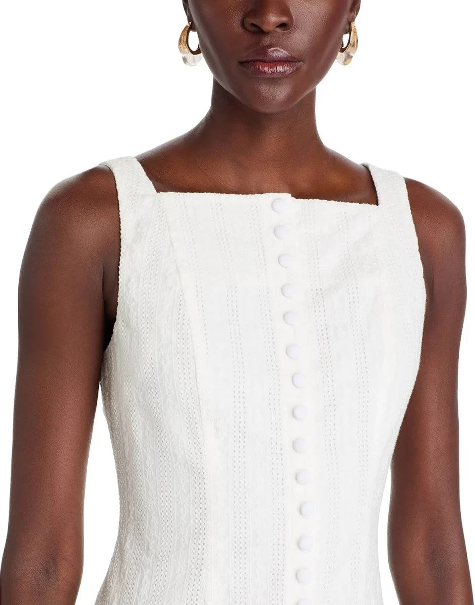 WAYF Eve Eyelet Midi Dress MSRP $108