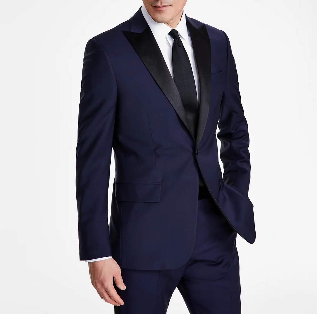 B By Brooks Brothers Men's Classic-Fit Stretch Tuxedo Suit Jacket MSRP $495
