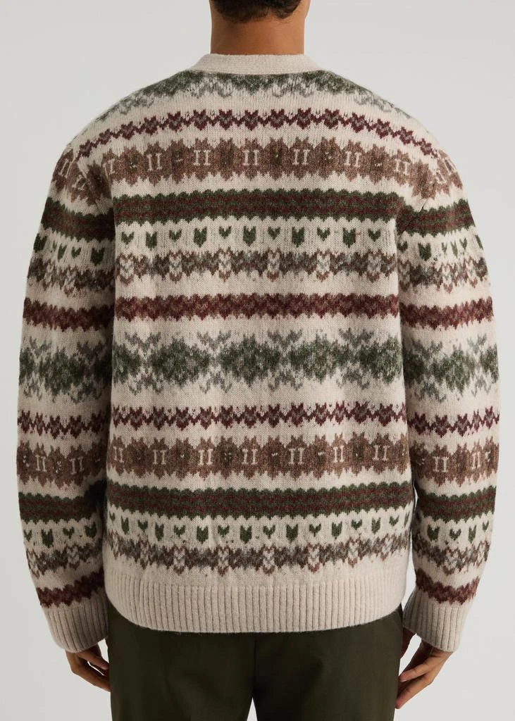 Les Deux Hordur Fair Isle Cardigan Sweater MSRP $249