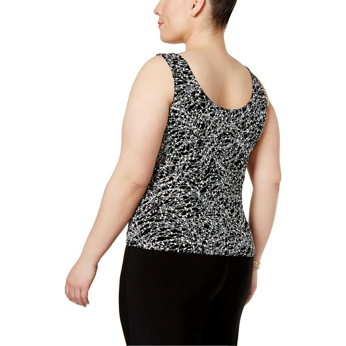 Plus Womens Metallic Printed Twinset MSRP$ 169