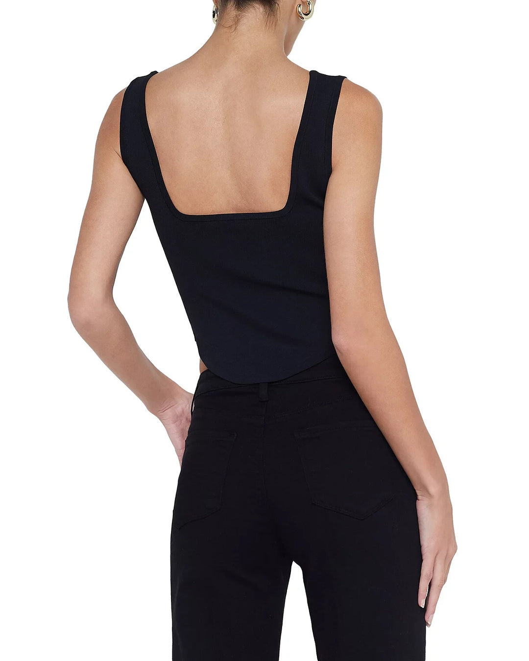 L'AGENCE Saga Square Neck Knut Corset Top MSRP $350
