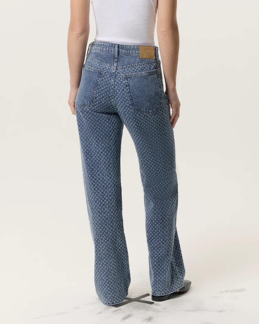 Rag & Bone Logan Mid Rise Wide Leg Jeans MSRP $275
