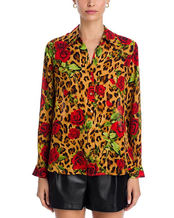 L'AGENCE Nina Silk Blouse MSRP $390