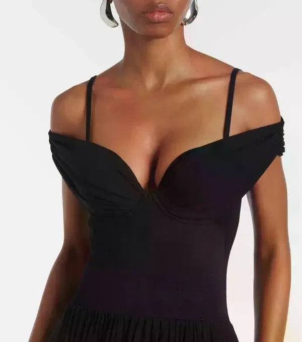 Simkhai Amarantha off-shoulder maxi dress MSRP $645