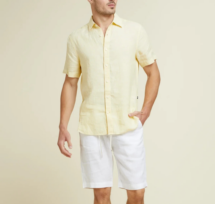 Nautica Men's Sustainably Crafted Linen Short-Sleeve Shirt MSRP $79 Size M