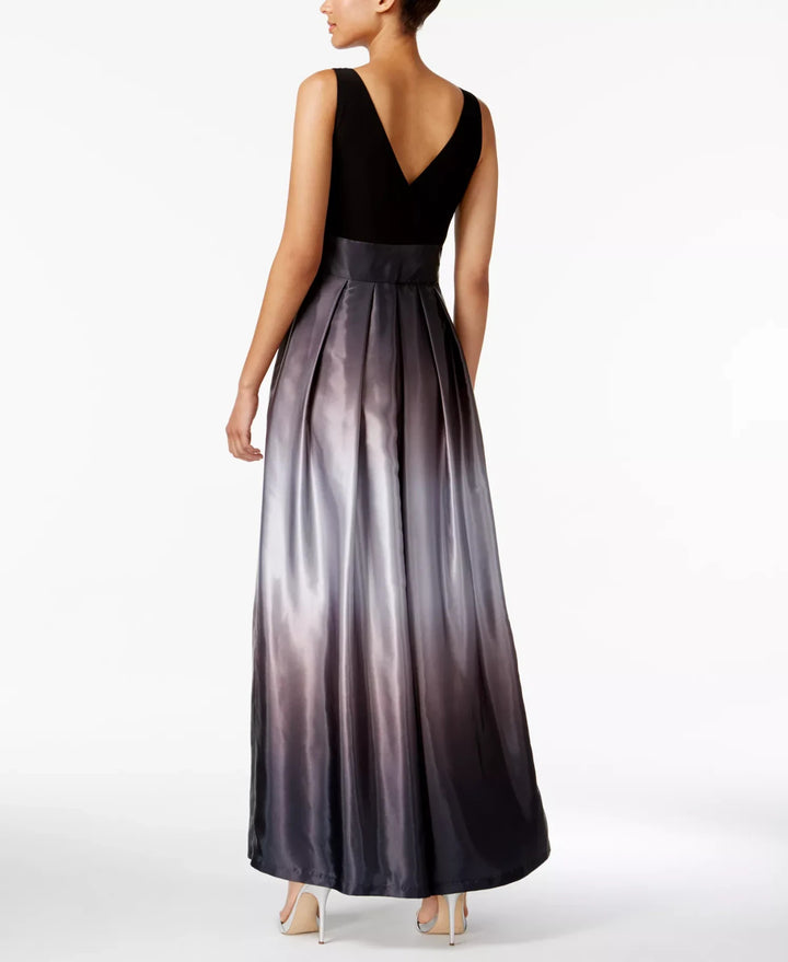 SL Fashions Ombré Satin Bow Sash Gown MSRP $139