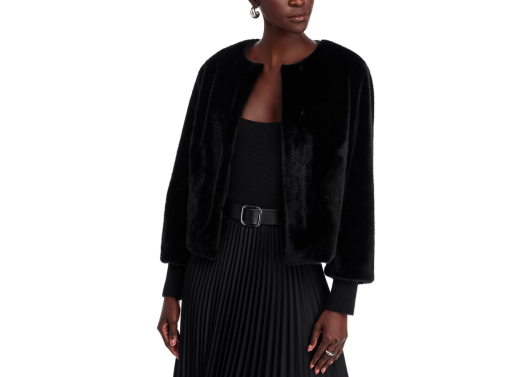 T Tahari Faux Fur Jacket MSRP $168