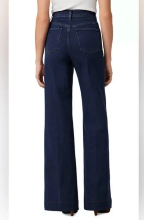 Joe's Jeans The Mia Pintuck High Rise Wide Leg Jeans MSRP $198