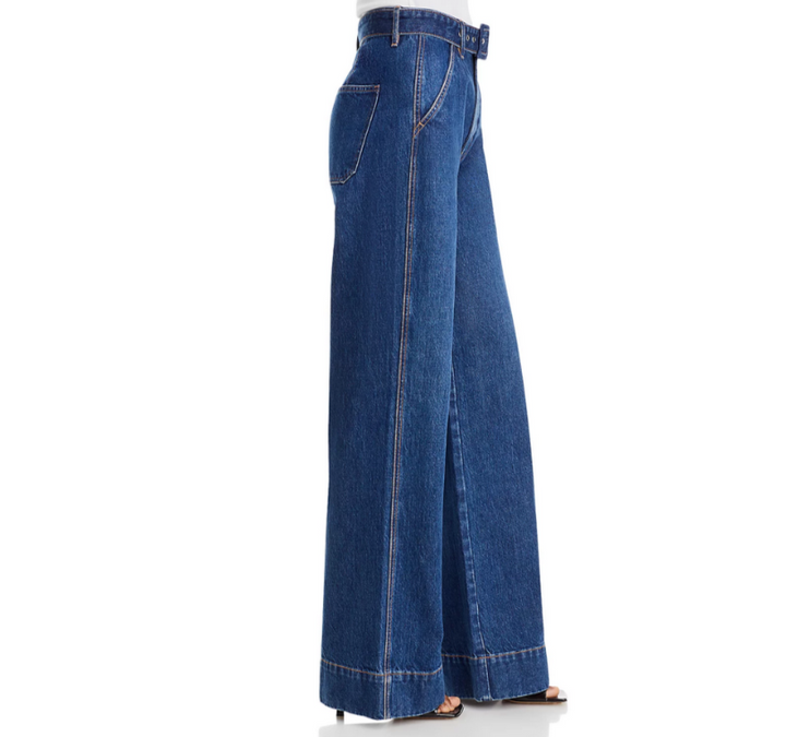 Veronica Beard Taylor High Rise Wide Leg Jeans MSRP $328