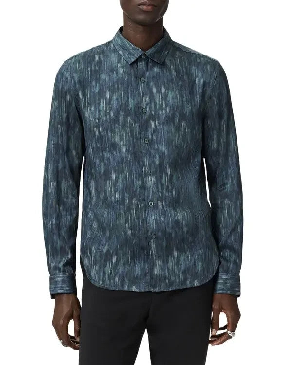 John Varvatos Ross Printed Slim Fit Shirt MSRP $248