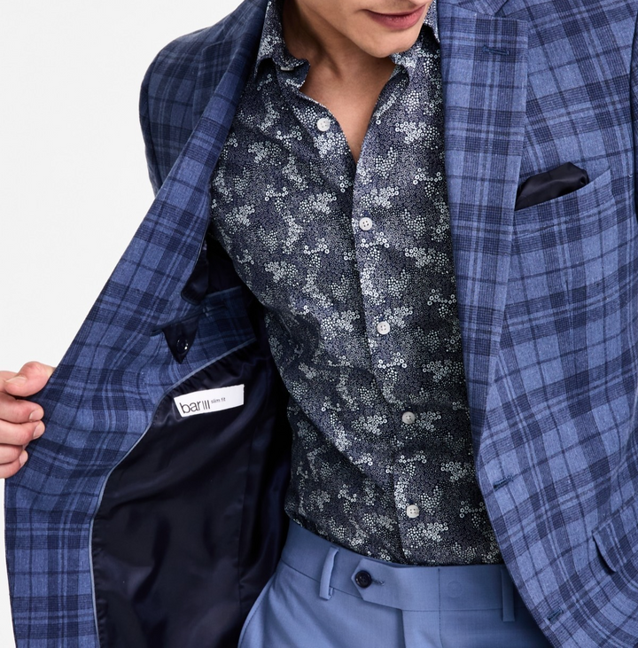 Bar III Men's Slim-Fit Plaid Sport Coat MSRP $295