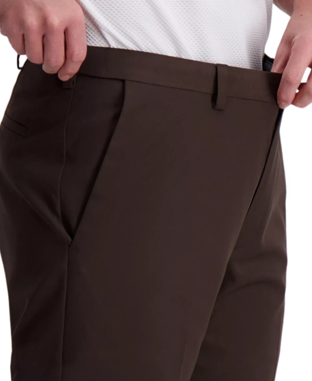 Haggar Cool Right Performance Flex Classic Fit Flat Front Pant MSRP $70