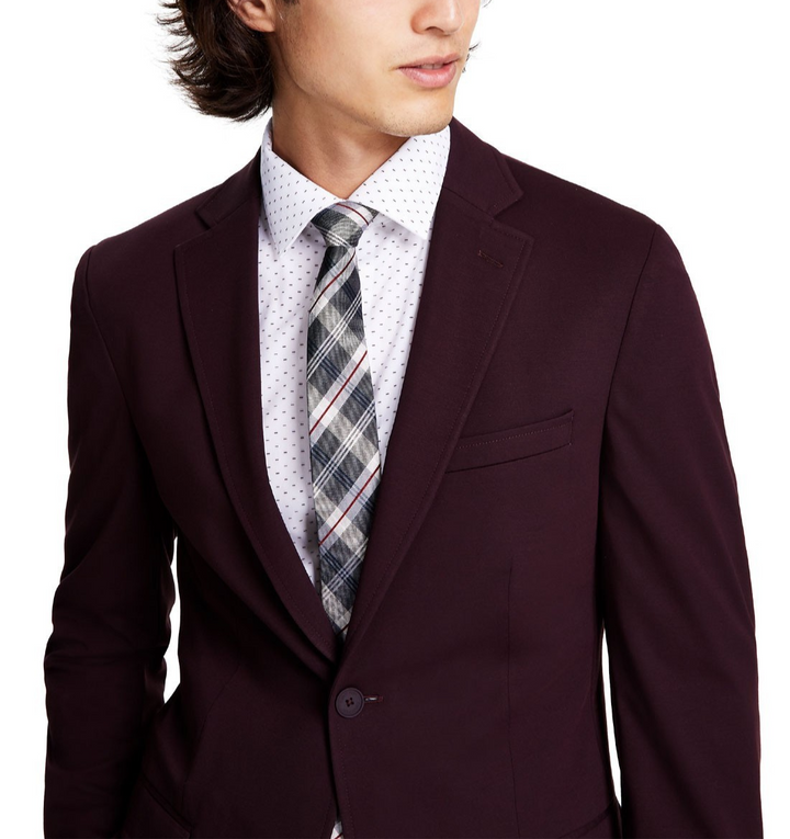 Calvin Klein Slim-Fit Stretch Solid Knit Suit Jacket MSRP $360