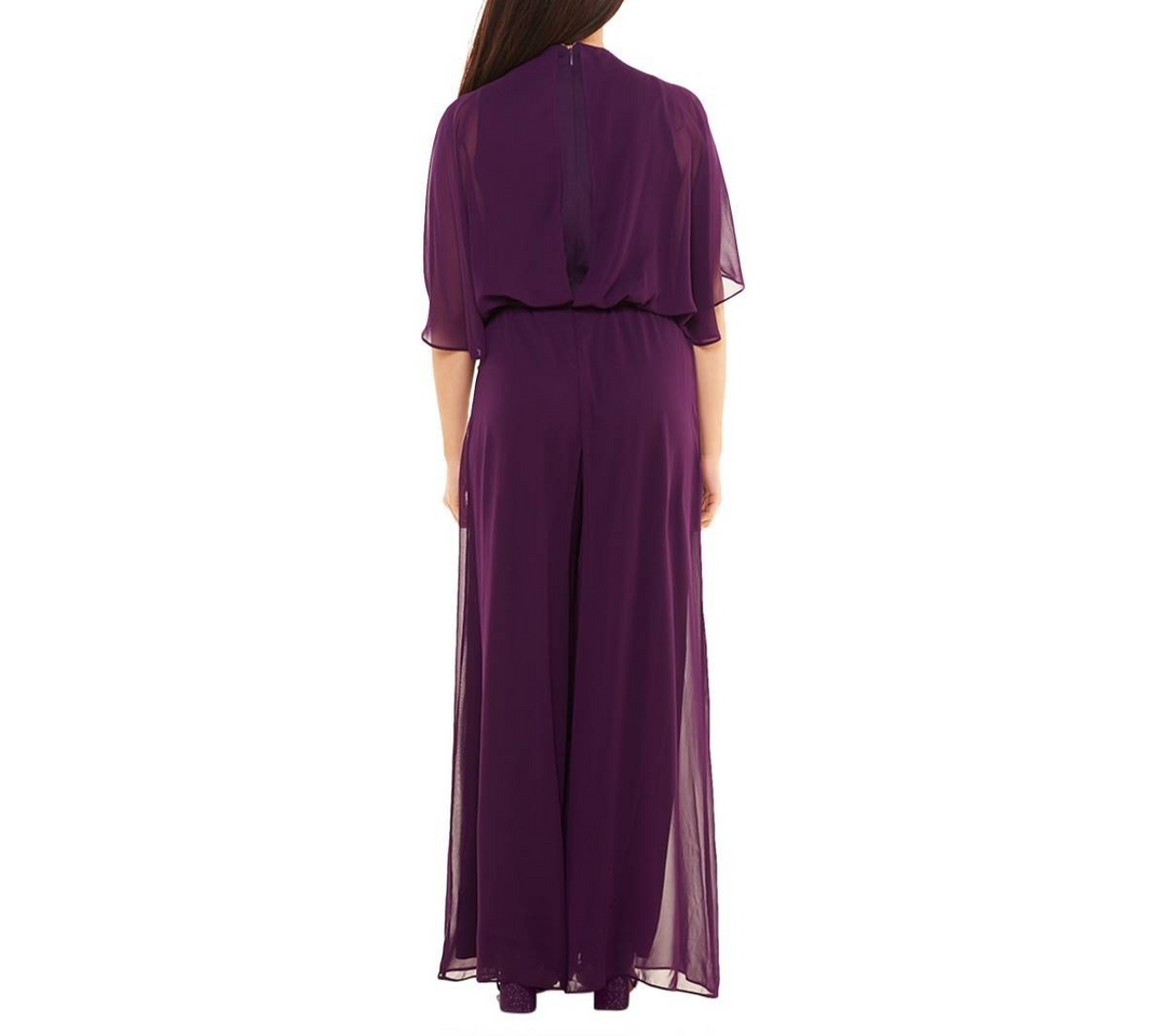 MSK Women's Cold-Shoulder Belted Wide-Leg Jumpsuit MSRP $89