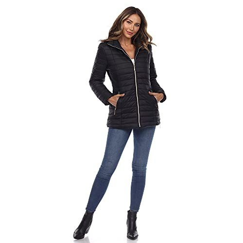 White Mark Puffer Coat MSRP $56