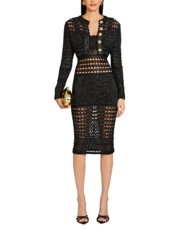 Retrofete Avril Crochet Dress MSRP $495