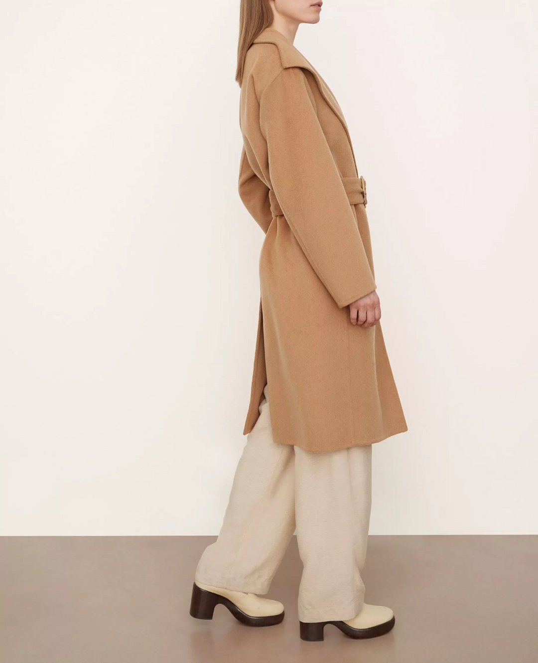 Vince Drape Neck Wool & Cashmere Coat MSRP $995