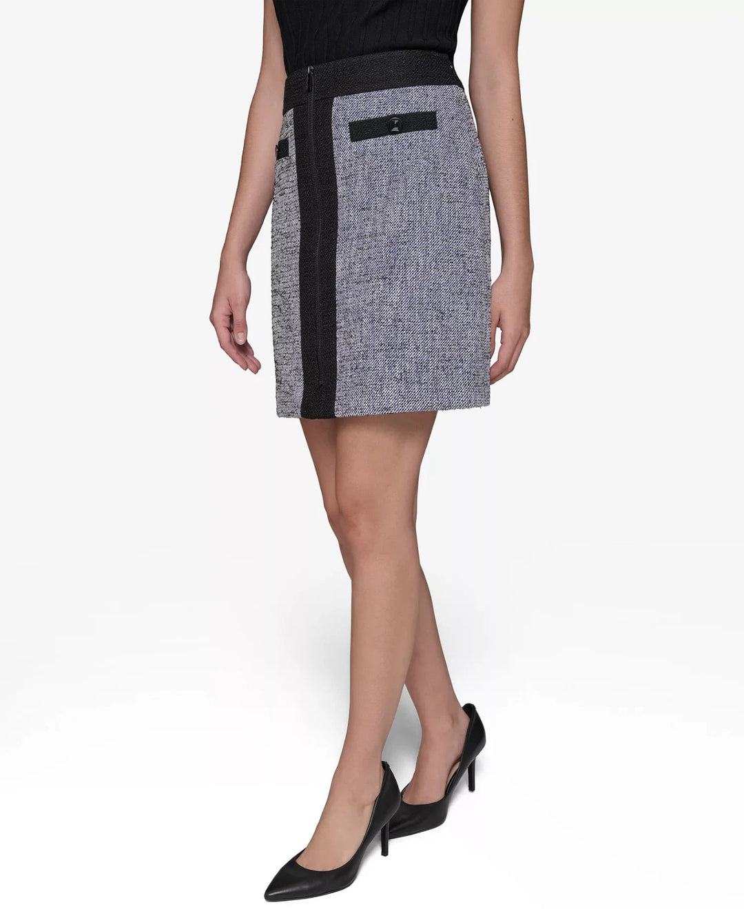 KARL LAGERFELD PARIS Zip-Front Mini Skirt MSRP $99