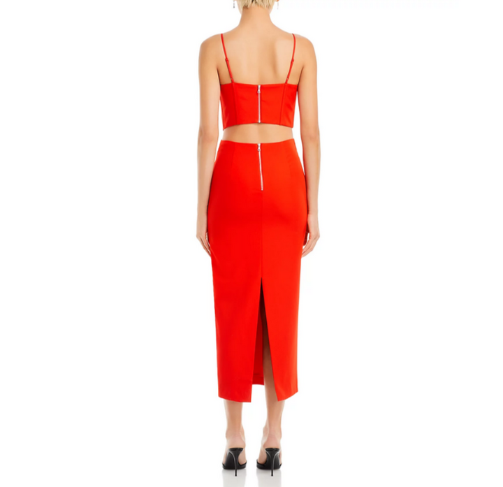 Bardot Martini Cutout Corset Midi Dress MSRP $139