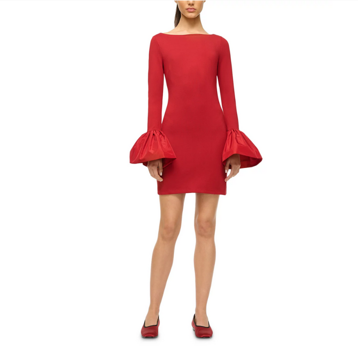 STAUD Hawthorne Bell Cuff Dress MSRP $345
