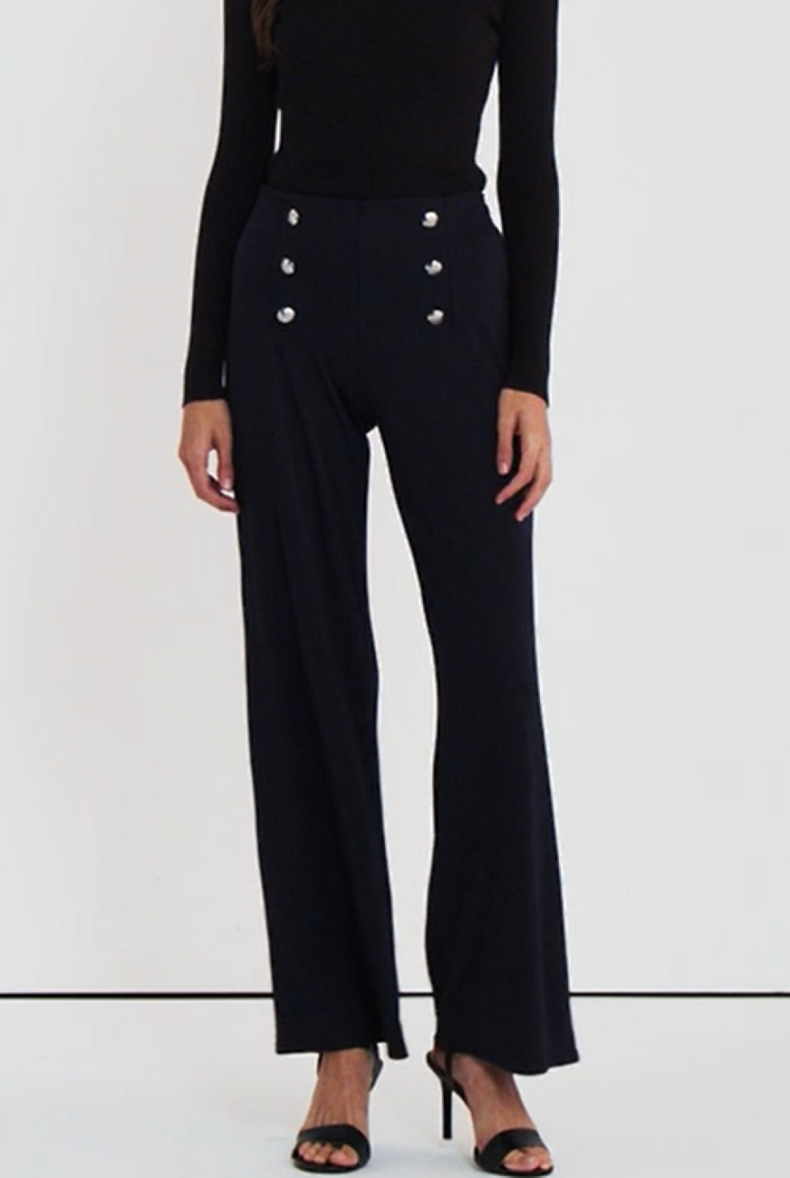 Lauren Ralph Lauren Stretch Jersey Wide-Leg Pants MSRP $145