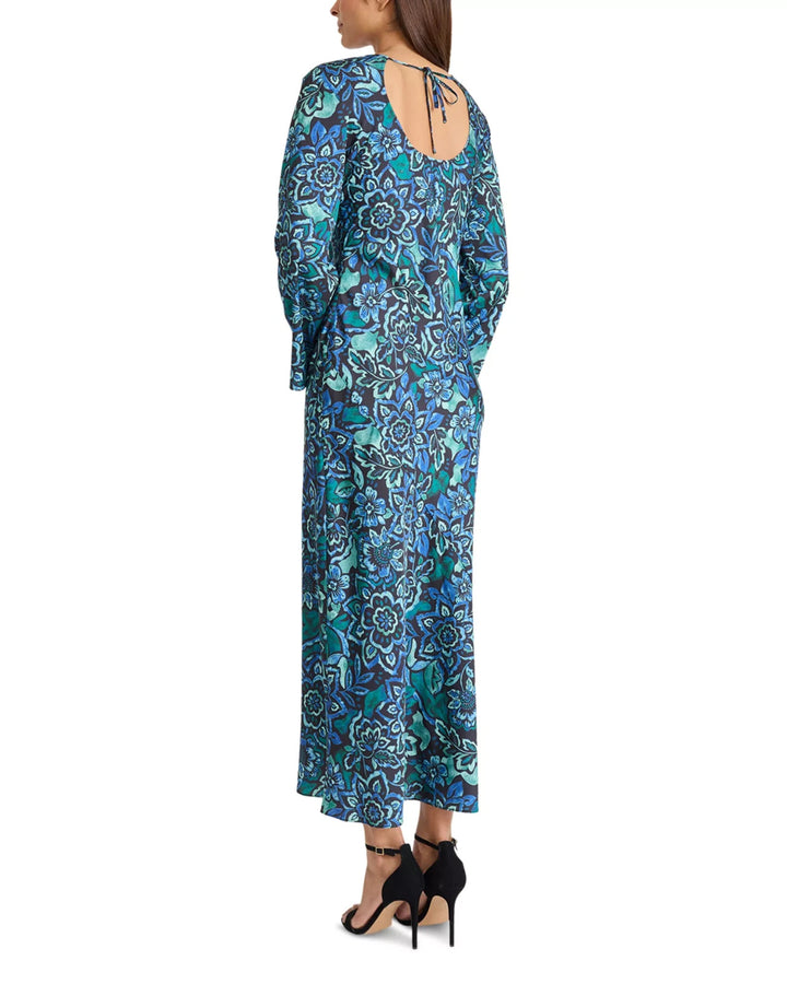 Donna Morgan Printed Long Sleeve Dress MSRP $138