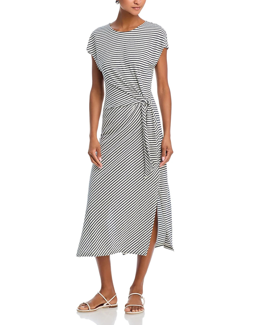 Rails Selah Striped Front Tie Midi Dress MSRP $168