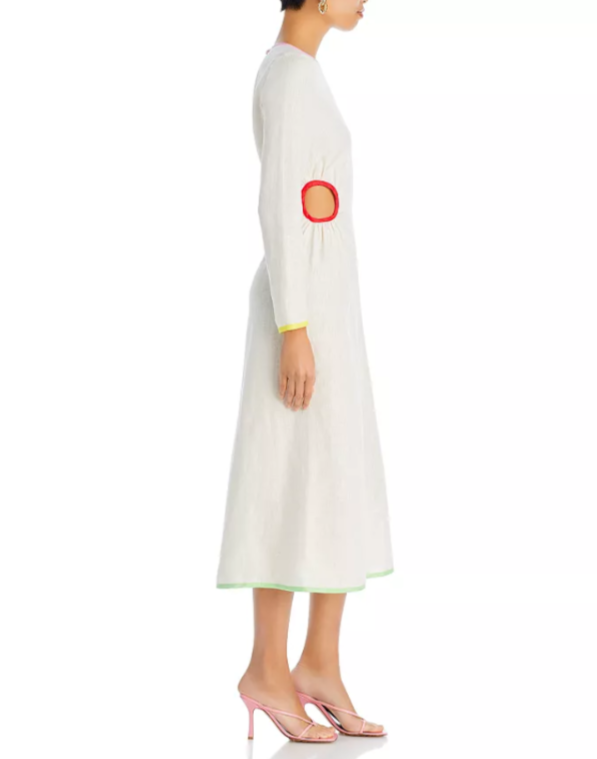 RHODE Thierry Linen Midi Dress MSRP $450
