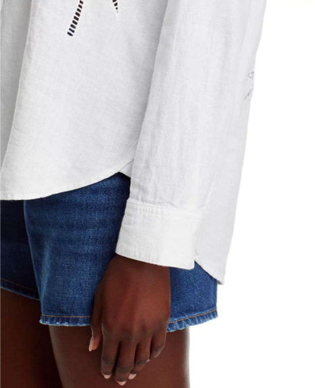 Rails Charli Palm Eyelet Button Front Shirt MSRP $178
